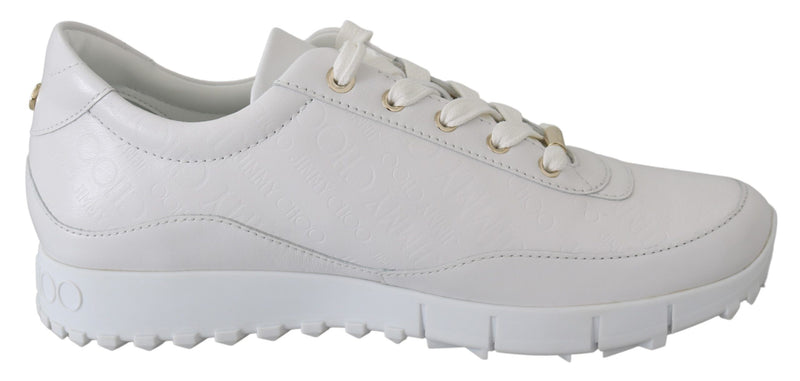 Eleganti sneaker in pelle bianca