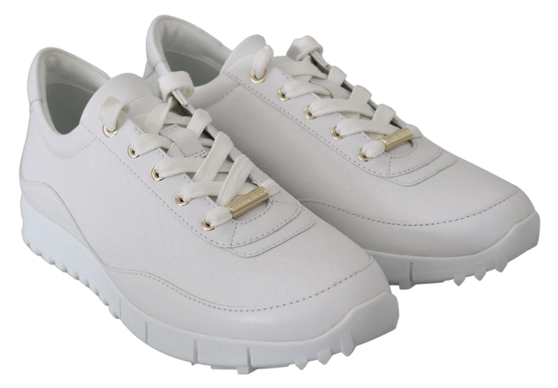 Eleganti sneaker in pelle bianca