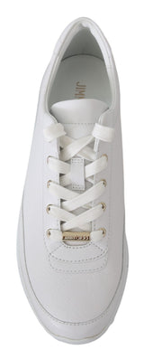 Eleganti sneaker in pelle bianca