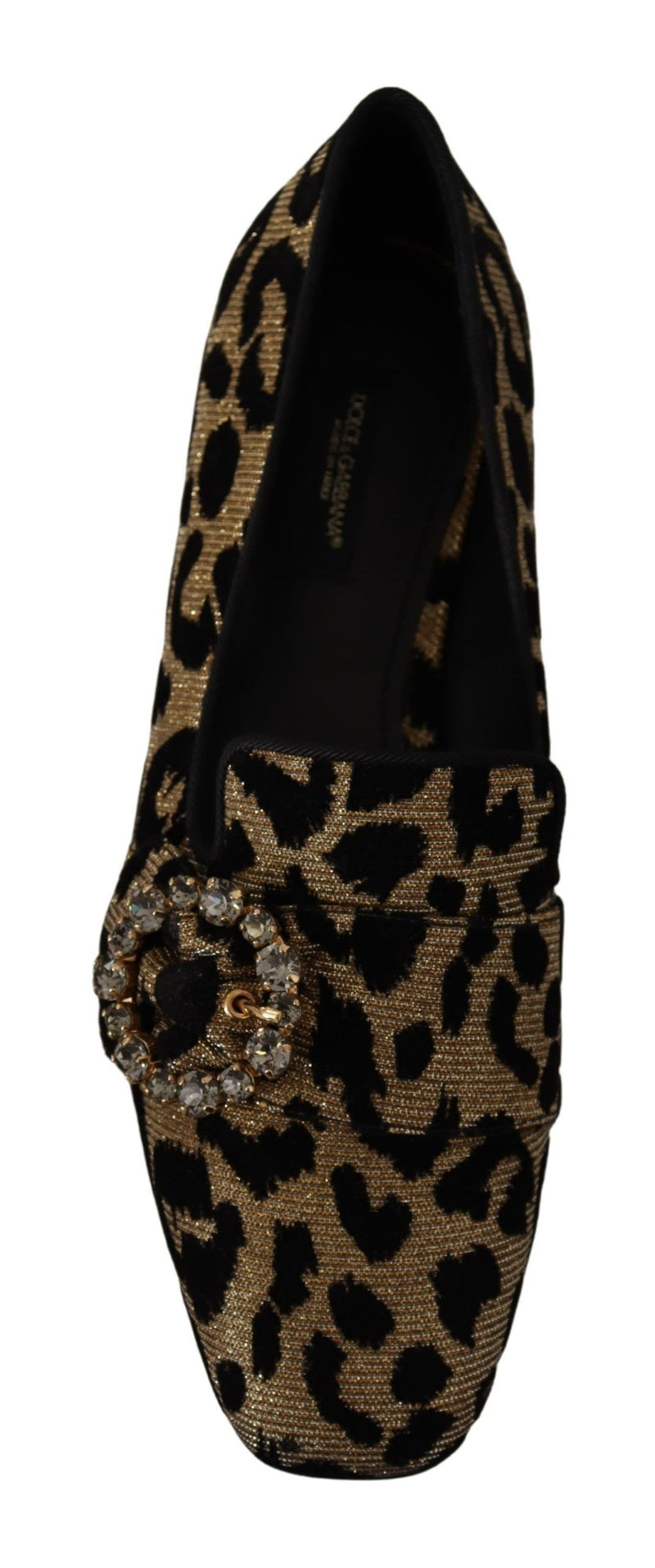 Elegantes mocasines de gema de cristal de leopardo