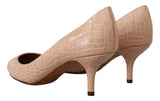 Eleganti pompe in pelle beige