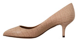 Elegant Beige Leather Pumps