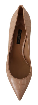 Eleganti pompe in pelle beige