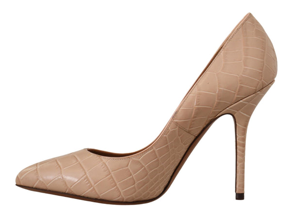 Eleganti pompe in pelle nuda beige