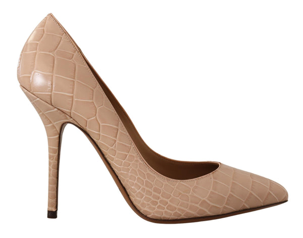 Eleganti pompe in pelle nuda beige