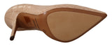 Eleganti pompe in pelle nuda beige