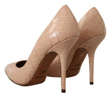 Eleganti pompe in pelle nuda beige