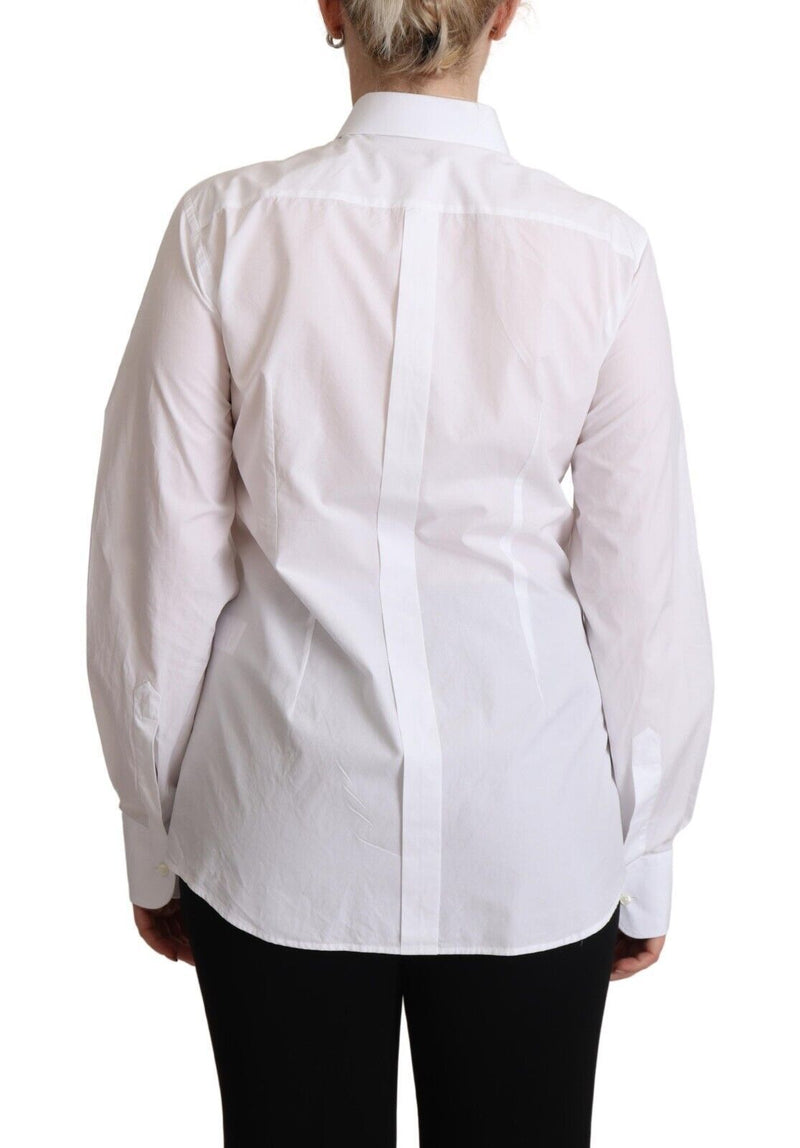 Elegant White Poplin Dress Shirt