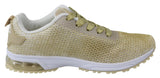 Exquisite Gold -Polyester -Sport -Turnschuhe