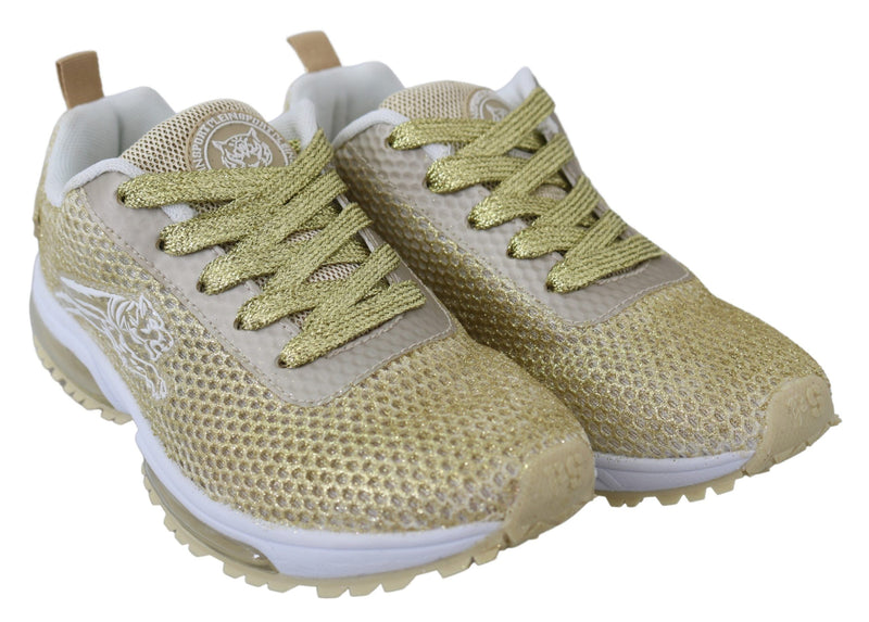 Exquisite Gold -Polyester -Sport -Turnschuhe