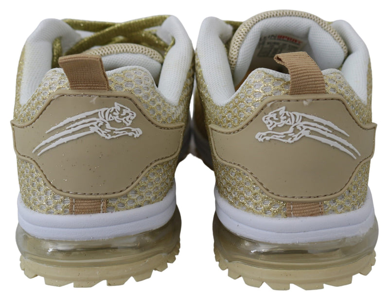 Exquisite Gold -Polyester -Sport -Turnschuhe