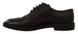 Elegante lila Leder Derby formelle Schuhe