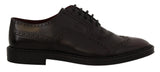 Elegante lila Leder Derby formelle Schuhe