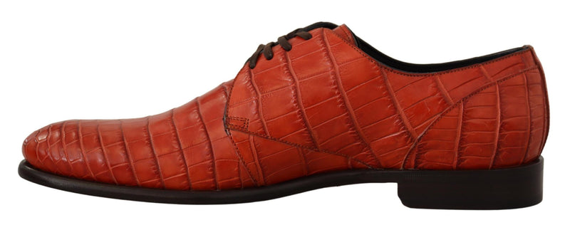 Squisite scarpe da vestito in pelle esotica in pelle croc