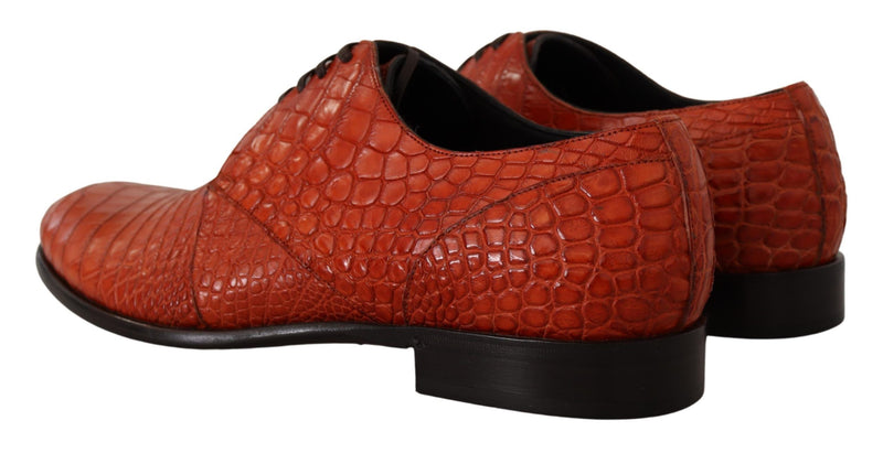 Zapatos de vestir de cuero Croc Croc de color naranja exótico