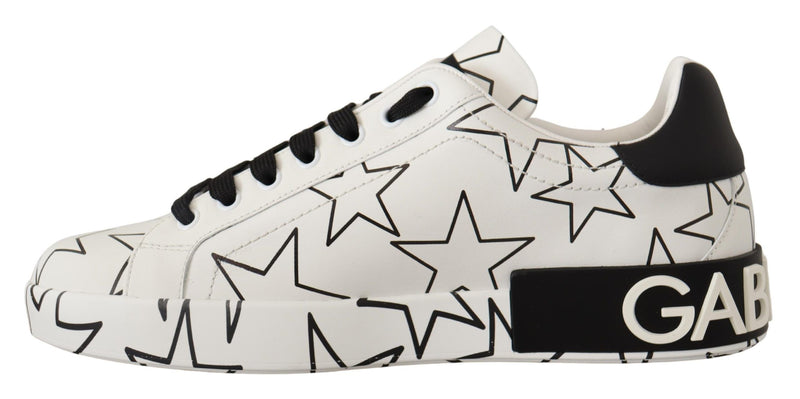 Elegant Star-Patterned Low-Top Sneakers