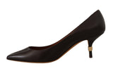 Elegante braune Lederheelspumpen