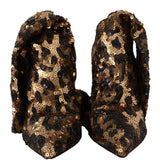 Elegante Leoparden-Pinse kniehohe Stiefel