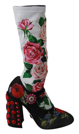 Botas de calcetines adornados florales