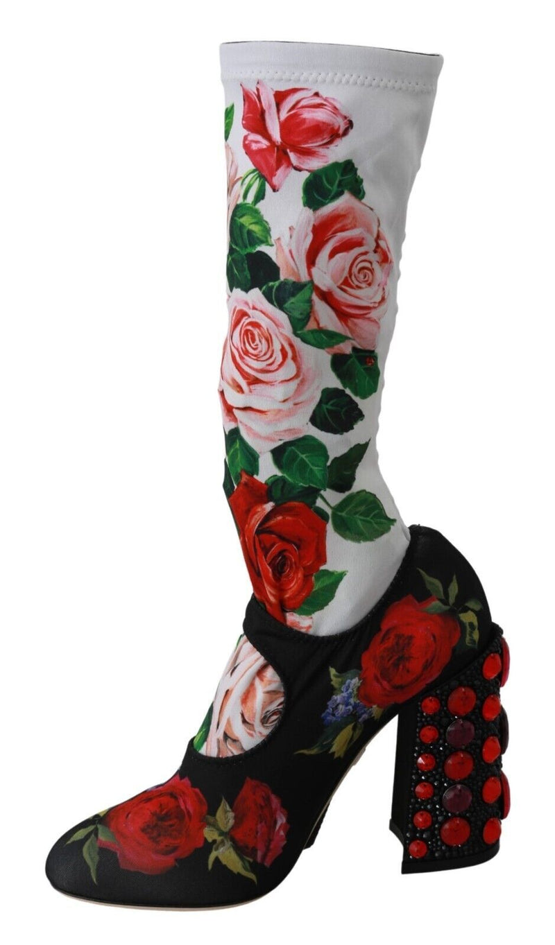 Botas de calcetines adornados florales