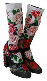 Botas de calcetines adornados florales