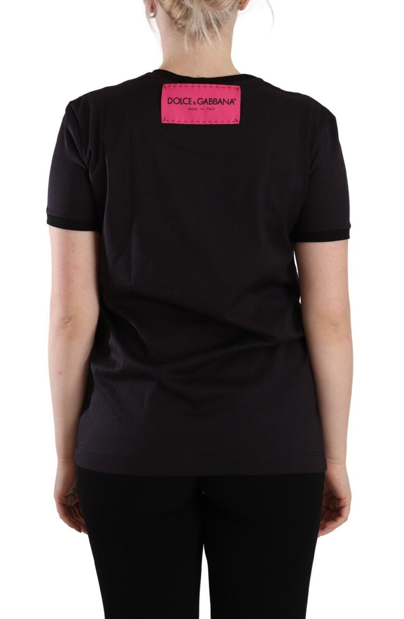 Chic Black Crew Logo Logo Tee