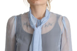 Elegante Seiden -Ascot -Kragenbluse