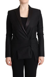 Elegante blazer negro de doble pecho