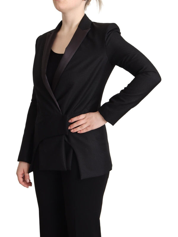 Elegante blazer negro de doble pecho