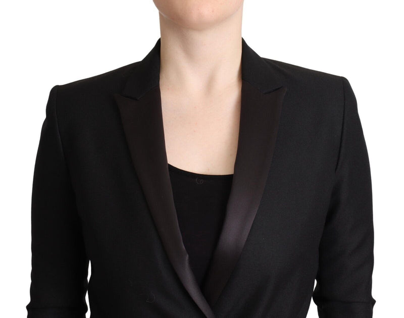 Elegante blazer negro de doble pecho