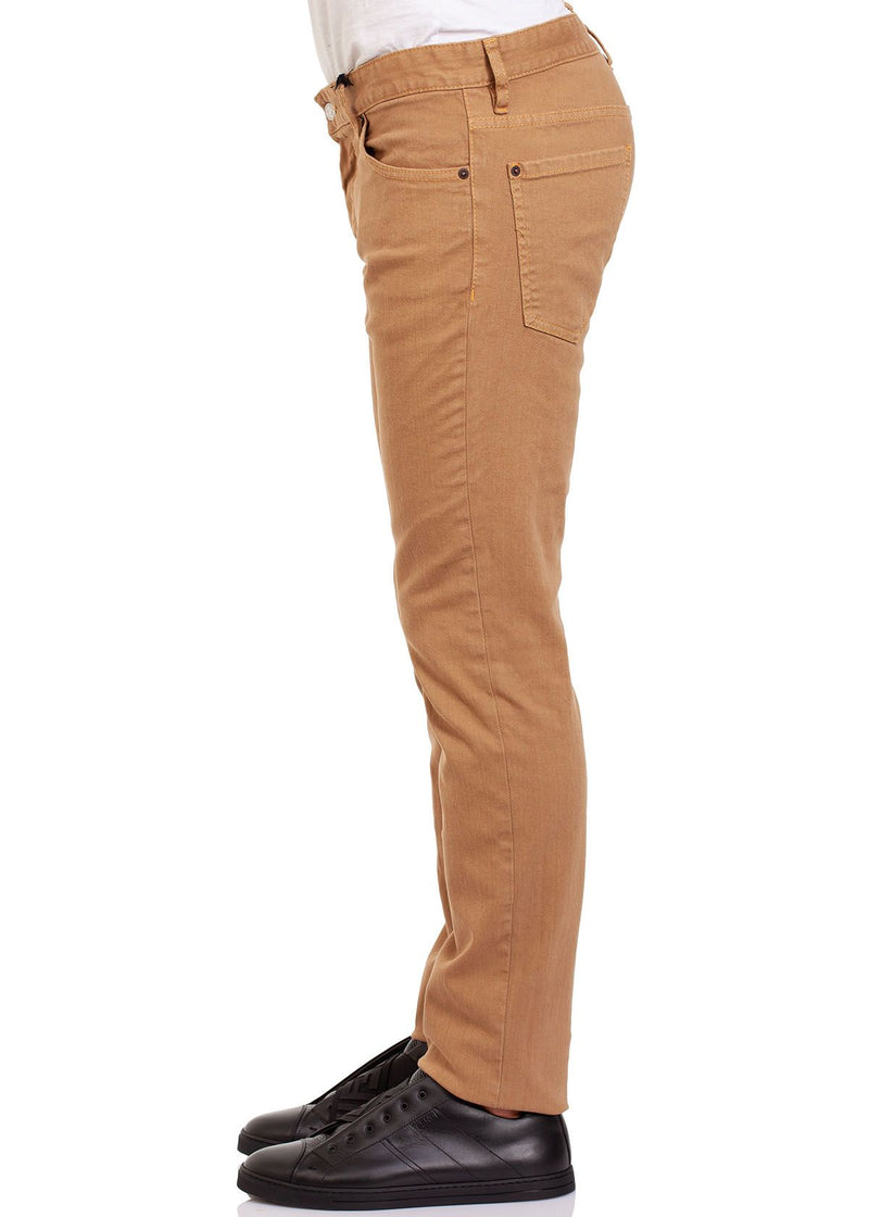 Sleek Brown Denim with Stretch