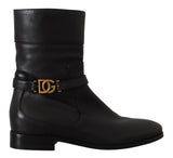 Elegante Lederbikerstiefel