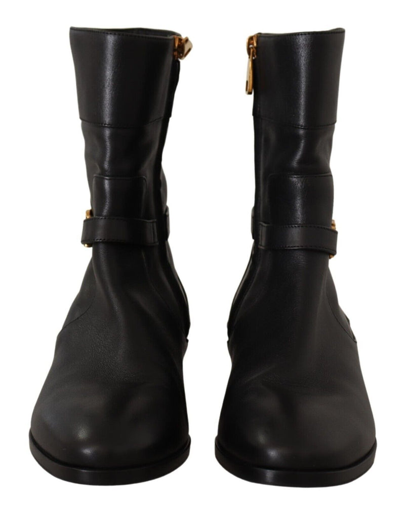 Elegante Lederbikerstiefel