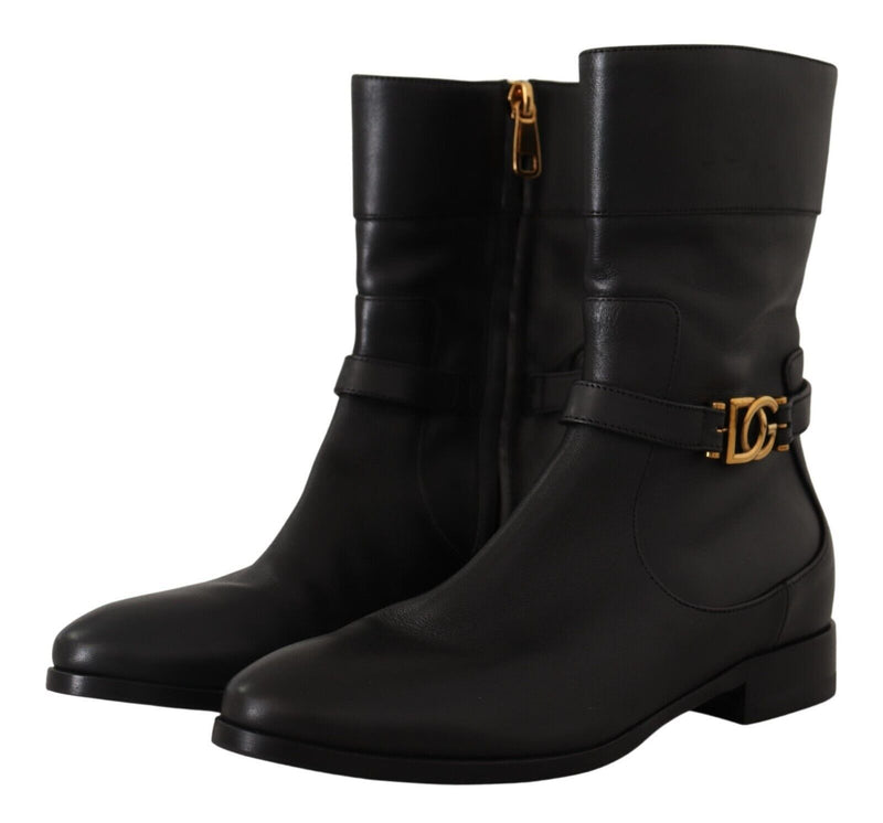 Elegante Lederbikerstiefel