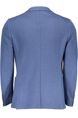 Elegante Baumwollmischung Blue Jacke