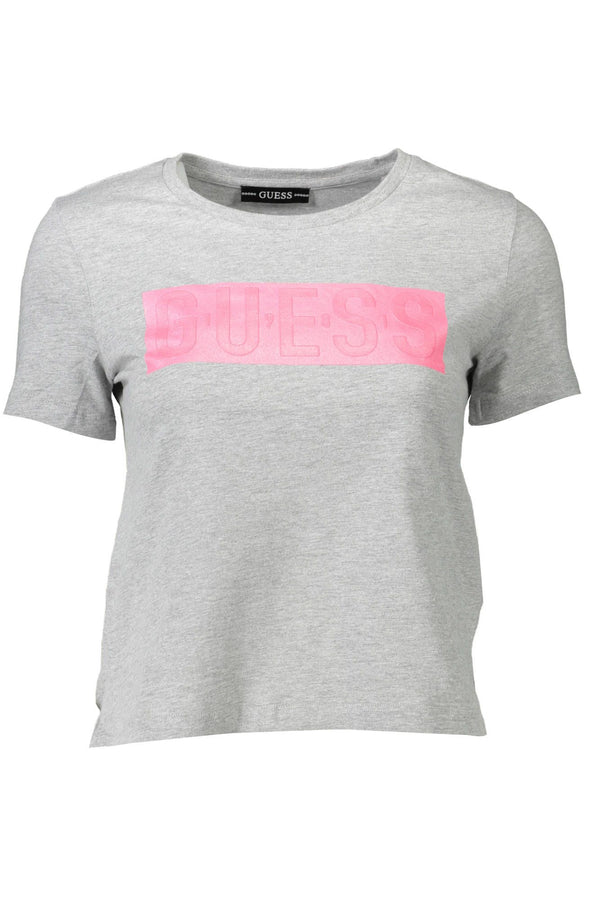 T-shirt à l'équipage imprimé gris chic pour elle