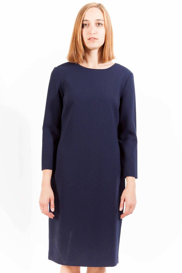 Blue Wool Women Dress