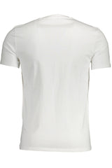 Sleek White White Round Neck Slim Fit Tee