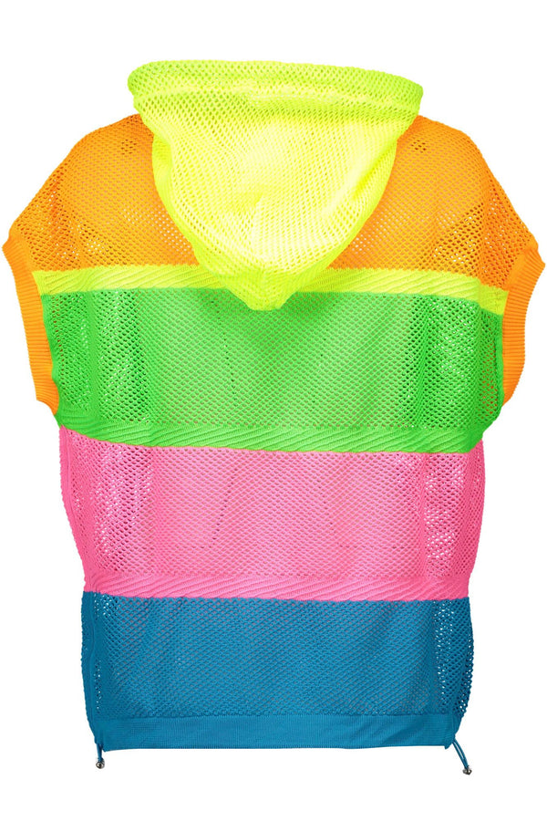 Chic Multicolor Hooded Sweater with Logo