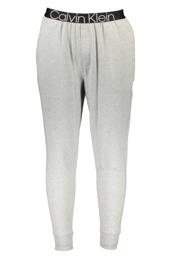 Elegant Gray Tailored Trousers with Contrast Details