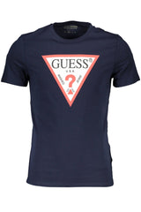 Sleek Slim-Fit Logo Tee en azul