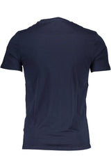 Sleek Slim-Fit Logo Tee in Blue