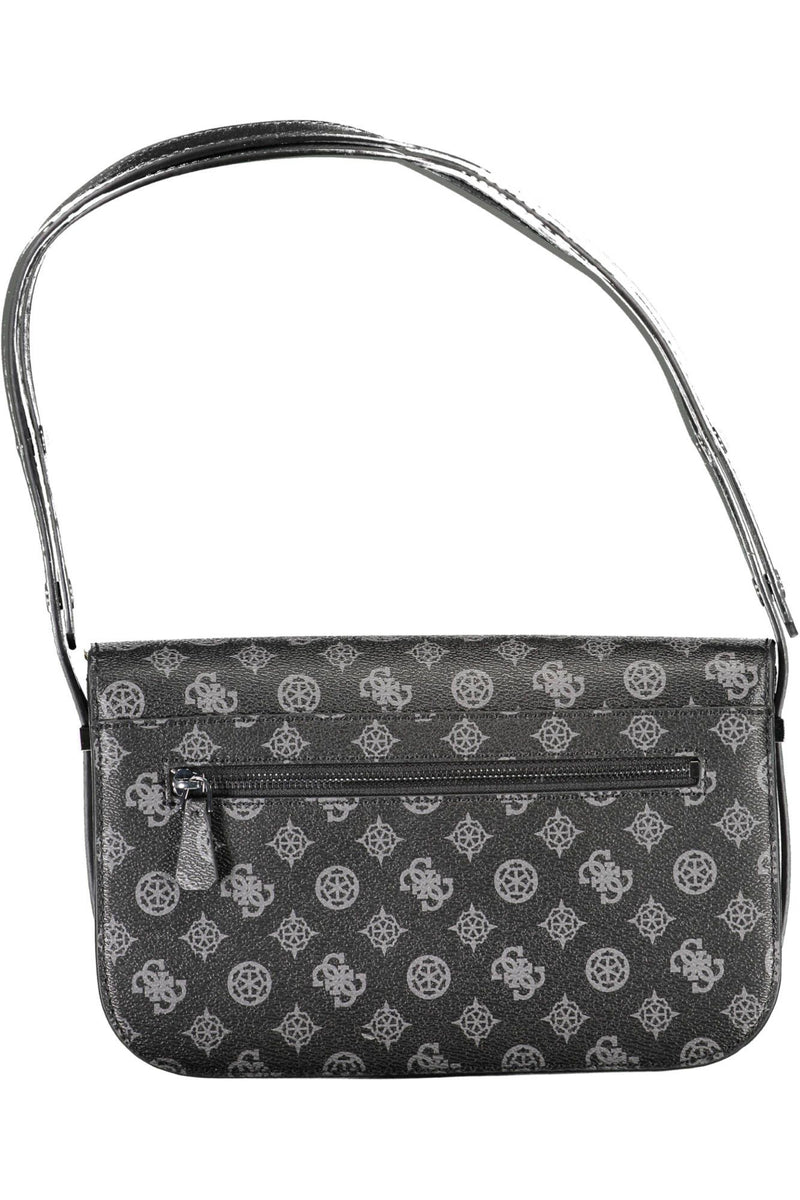 Chic Black Triple Compartment Shoulder Bag