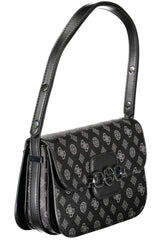 Chic Black Triple Compartment Shoulder Bag