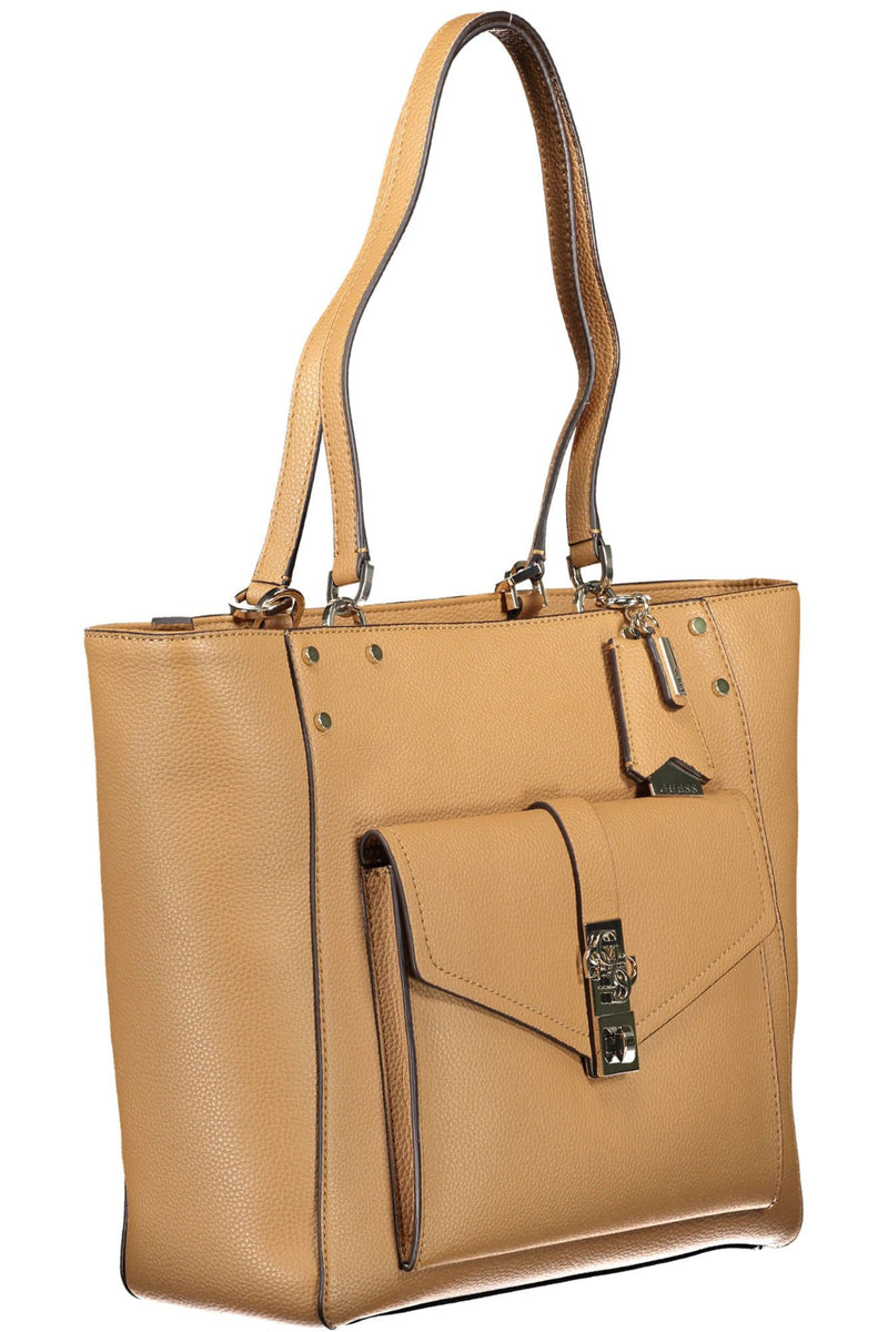 Chic Brown Dual-Compartment Handbag