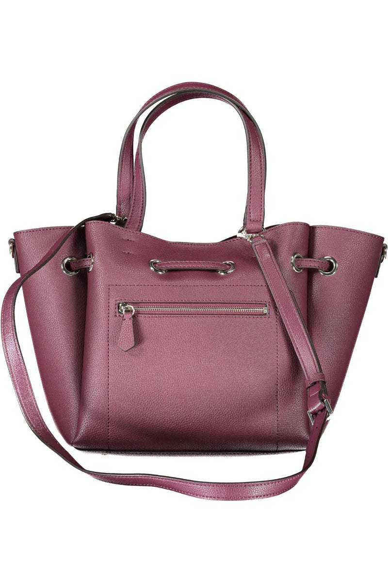 Elegante borsa viola con cinghie versatili