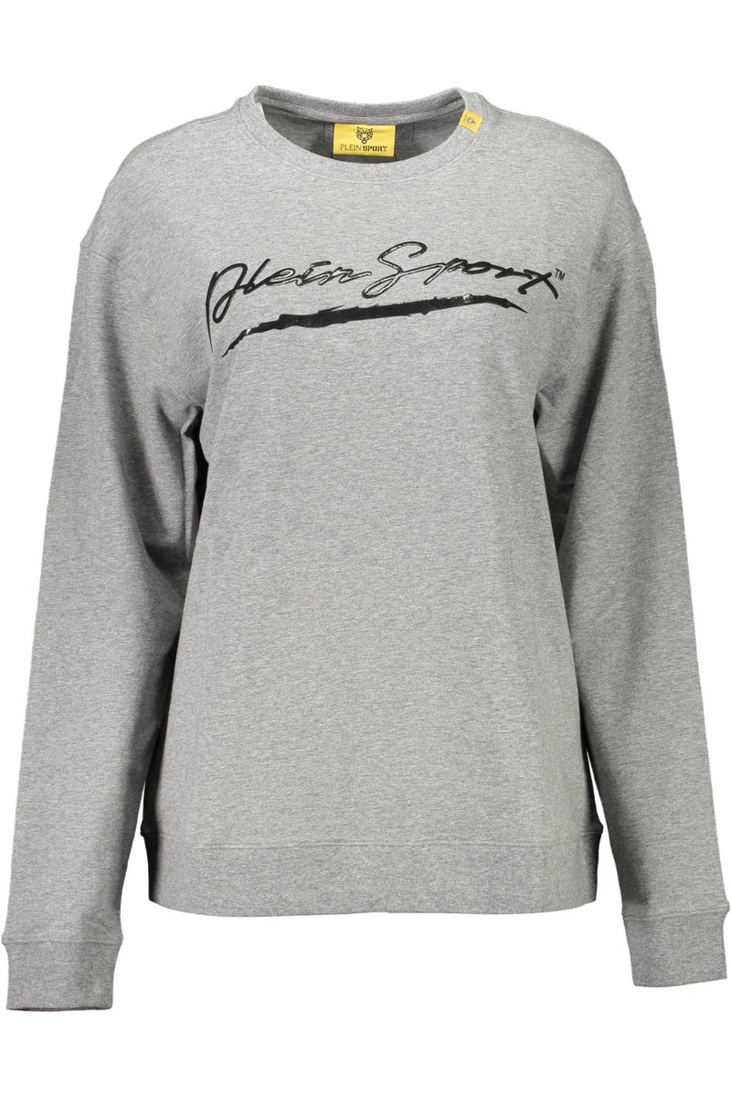 Sweat-shirt de détail de contraste gris chic