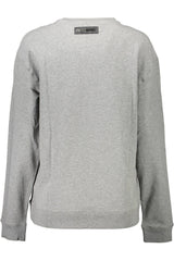 Sweat-shirt de détail de contraste gris chic