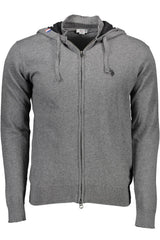 Cardigan zip à capuche élégant en gris