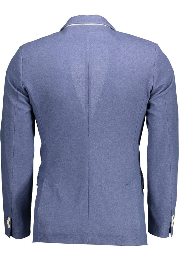 Chic Slim-Fit Blue Jacket με κομψές λεπτομέρειες